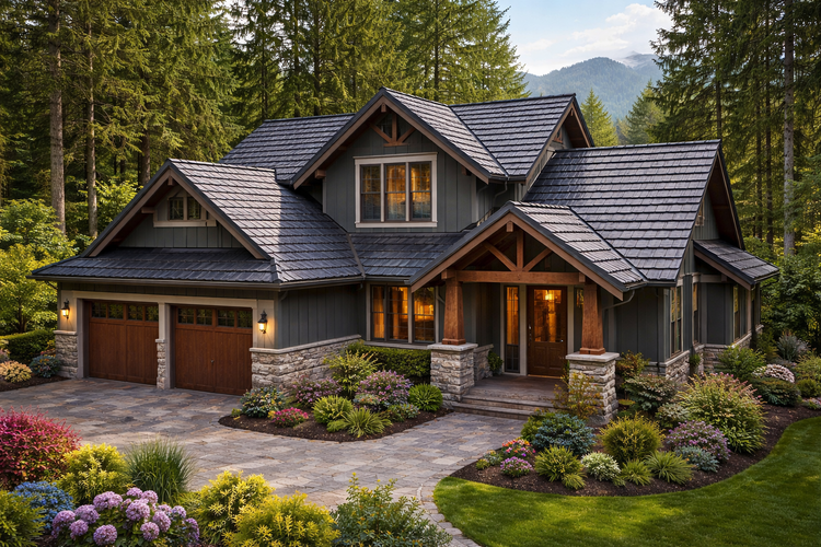 metal shingles on a nice home